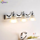 Applique murale Rétro cosmétique miroir LED européenne maquillage lumière vanité salle de bains appliques Chrome armoire