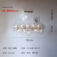 lustre led en verre design créatif et simple moderne