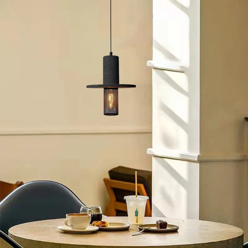 lampe suspendue vintage en ciment pour