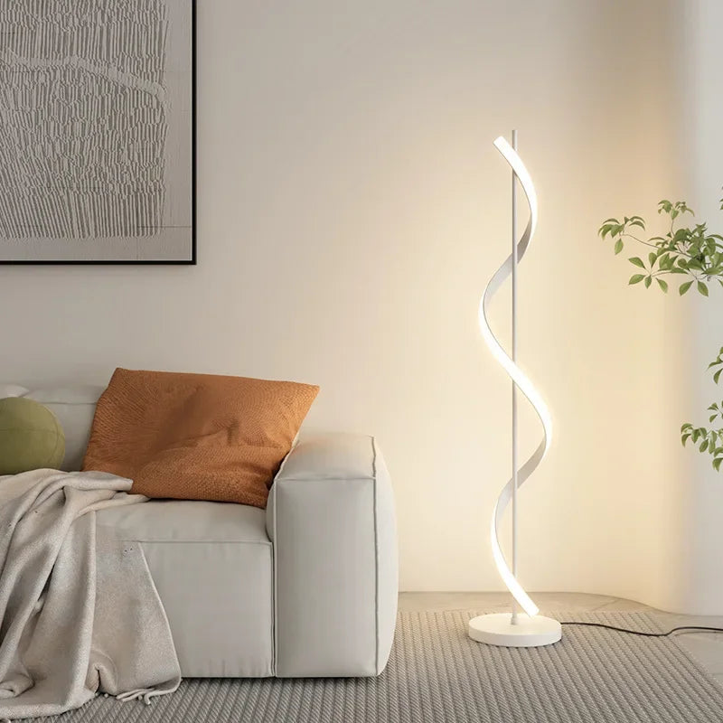 Lampadaire LED spiralé minimaliste - vue 4 sur 15