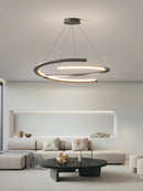 Lustre moderne simple design nordique anneau restaurant