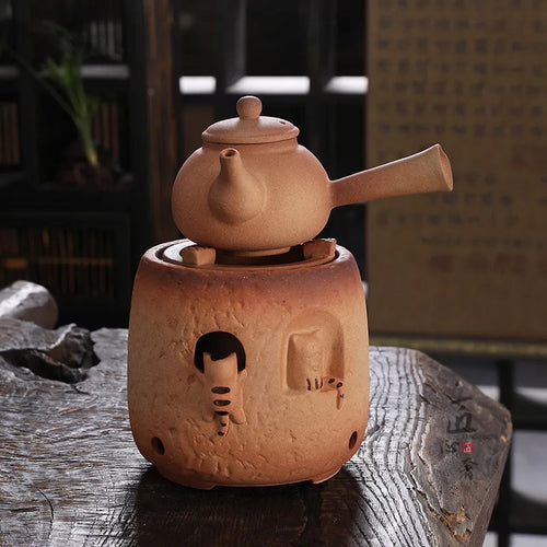 Théière céramique brut style kung fu artisanale résistante