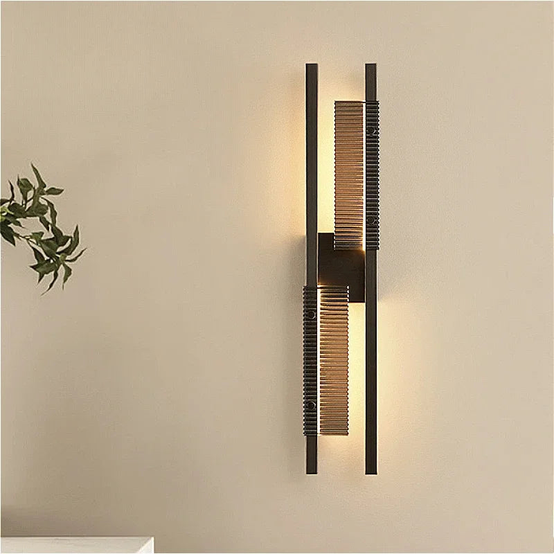 applique murale créative en cuivre à rayures minimalistes - vue 4 sur 10