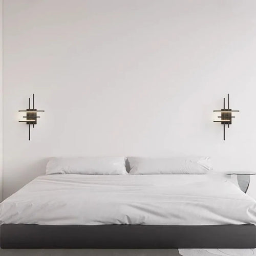 applique murale led minimaliste en laiton