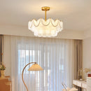 lustre de luxe en forme de coquille en cristal feng shui