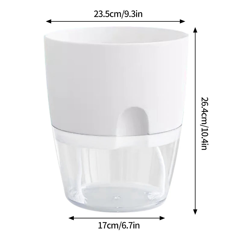 pot de fleurs auto-arrosant en plastique pour plantes succulentes - vue 15 sur 14