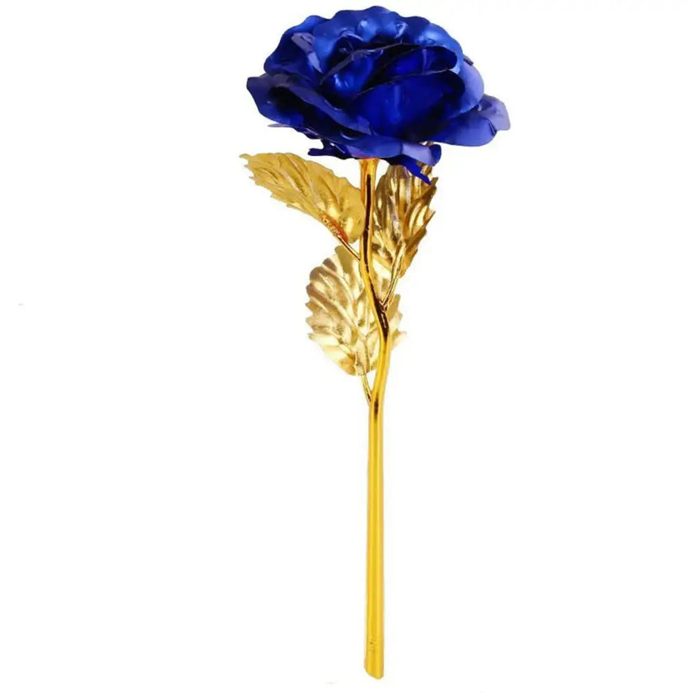 fleur de rose artificielle en métal doré décorative à offrir - vue 19 sur 19