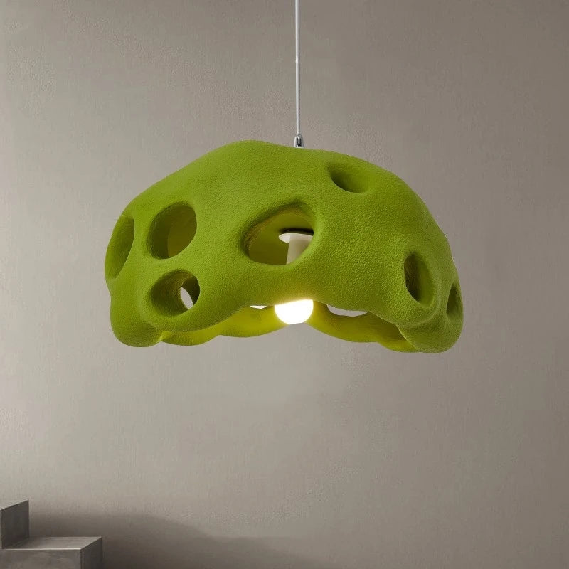 lustre design wabi sabi led suspension nordique irrégulière - vue 7 sur 20
