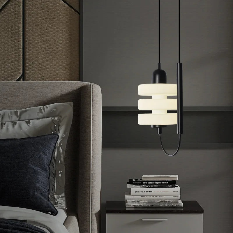 suspension design moderne led en verre câble réglable - vue 3 sur 6