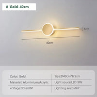 Applique murale LED moderne avec miroir décoratif