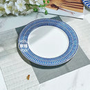 Assiette ceramique style europeen motif blue seal luxe