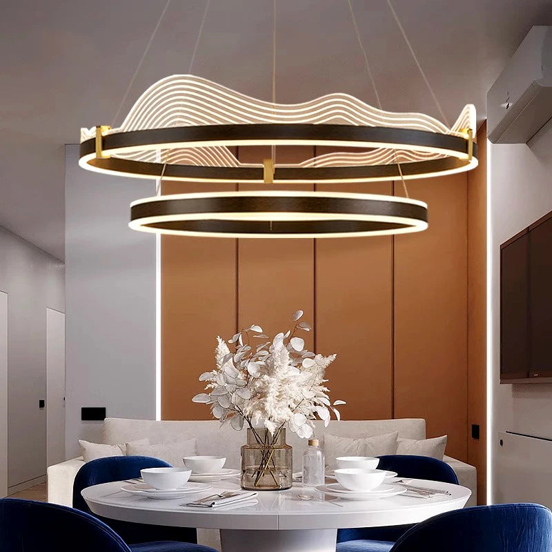 lustre atmosphérique moderne led suspension pour éclairage intérieur - vue 4 sur 18