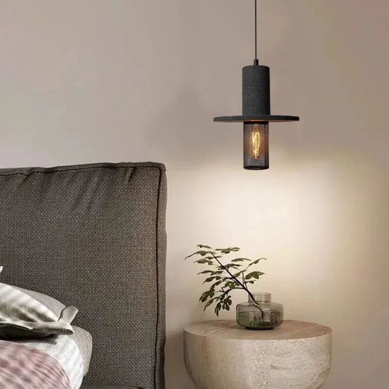 lampe suspendue vintage en ciment pour