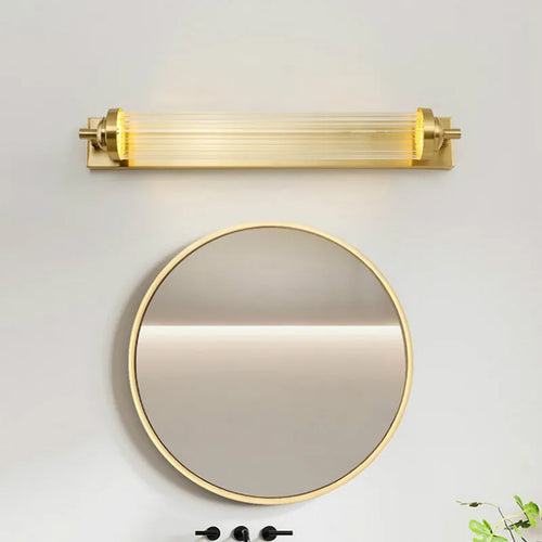 applique murale led en cristal doré pour miroir frontal