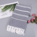 serviette de plage turque coton franges sechage rapide