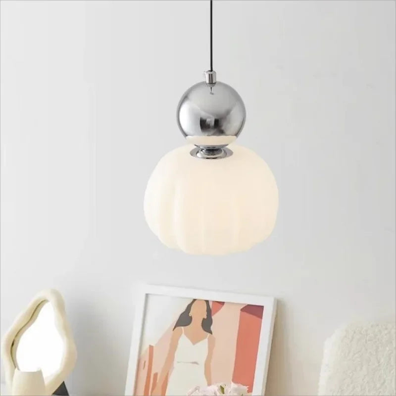 SANDYHA crème Style chevet suspension LED éclairage chambre salle à manger salon lustre décor à la maison luminaire lampe suspendue - vue 5 sur 14