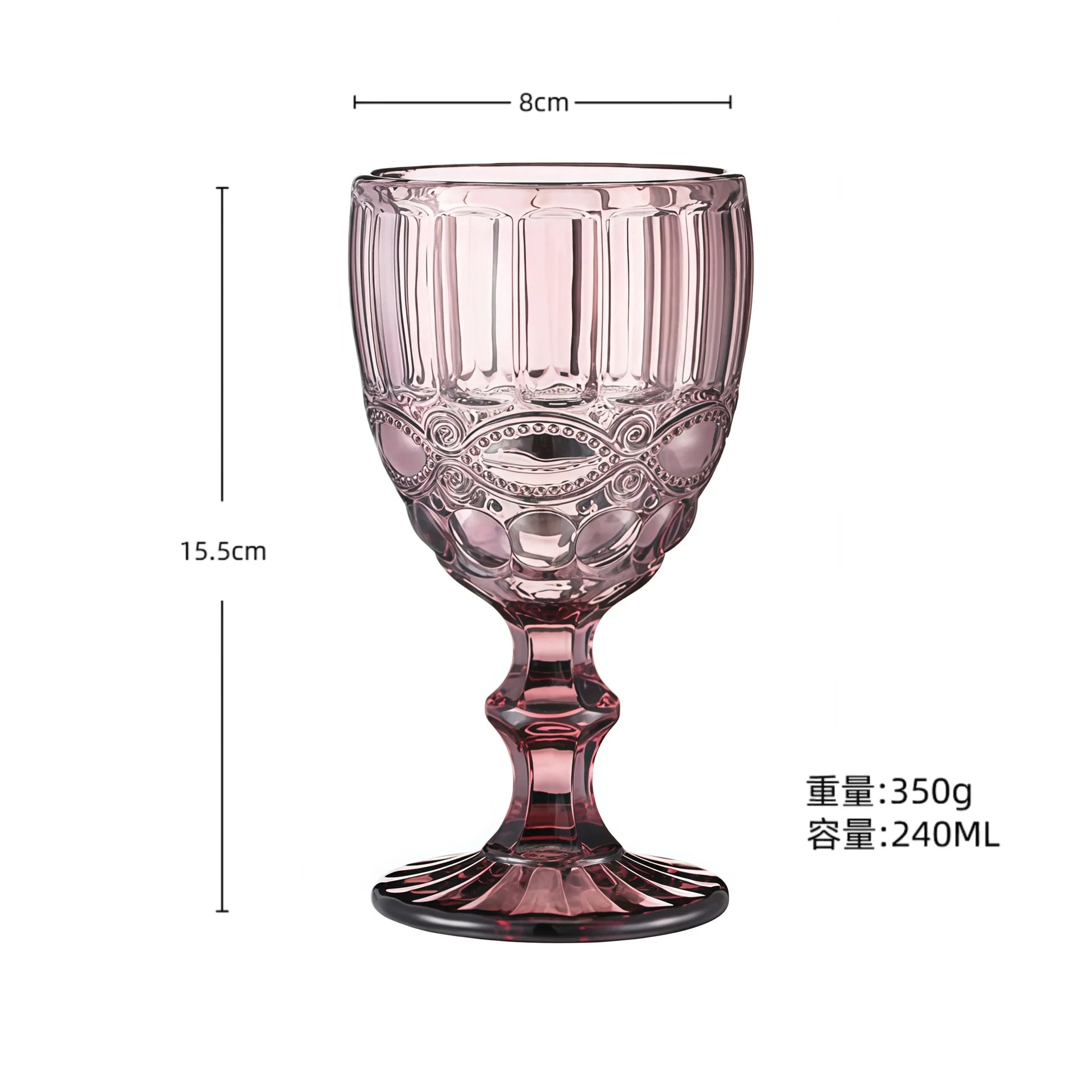 Verre à vin relief rétro épais pour fête