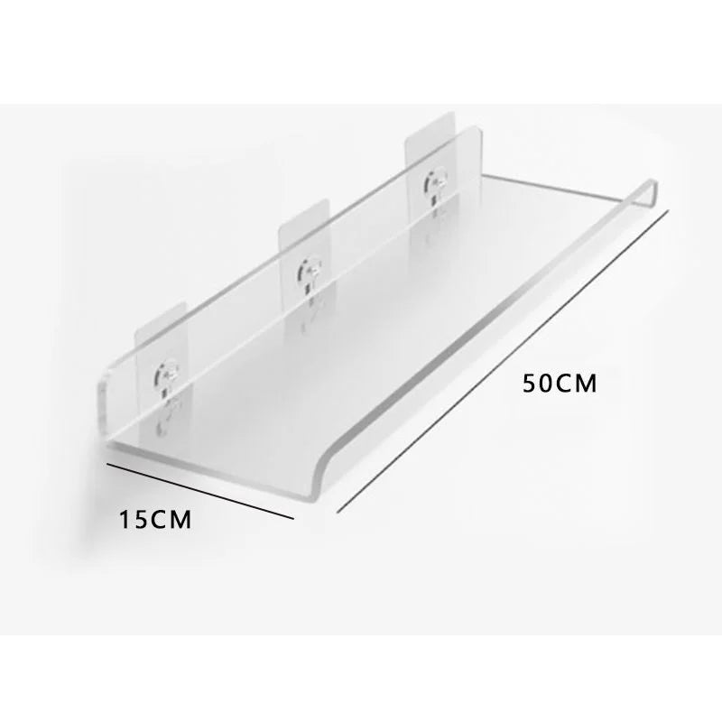 étagère murale flottante en acrylique transparent pour rangement organisé - vue 46 sur 57