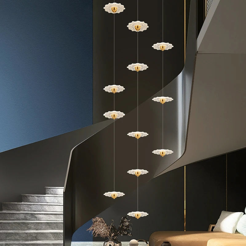 lustre moderne à led pour éclairage intérieur décoratif - vue 2 sur 26