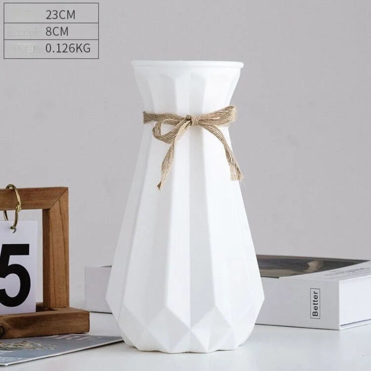vase moderne en plastique pour décoration florale nordique - vue 8 sur 26