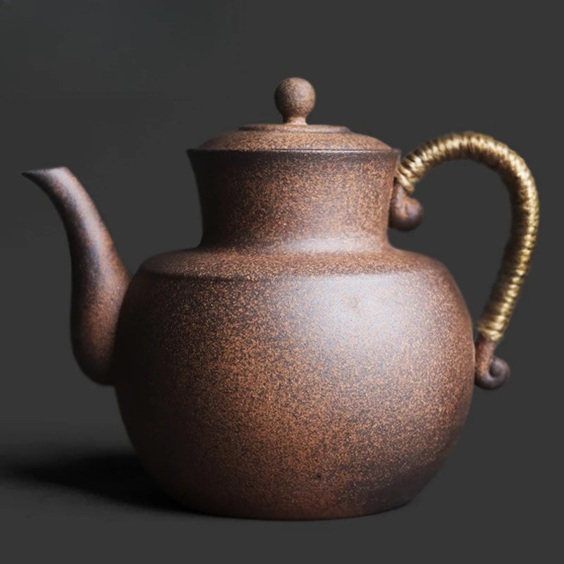 Théière céramique style roche zen retro artisanale - vue 5 sur 6