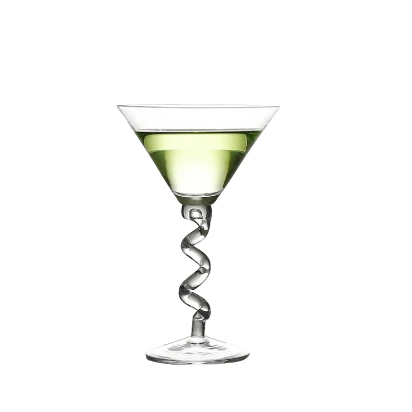 Verres martini incurvés design créatif pour bar maison - vue 7 sur 7