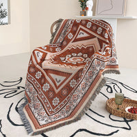 plaid bohème motif paysage style pastoral salon chambre