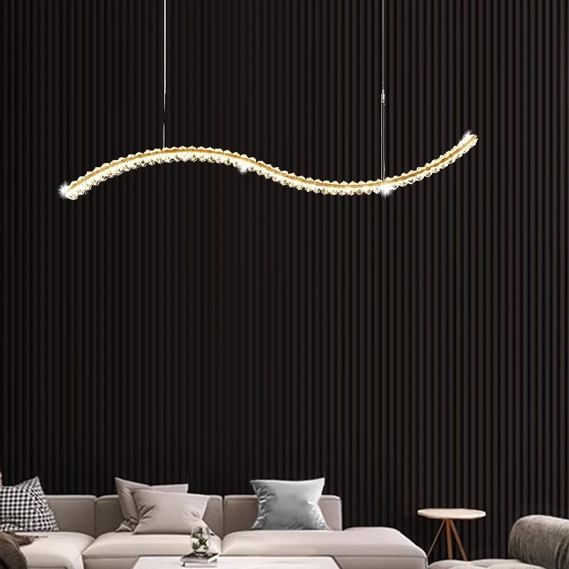 lustre en cristal élégant pour éclairage suspendu - vue 4 sur 12