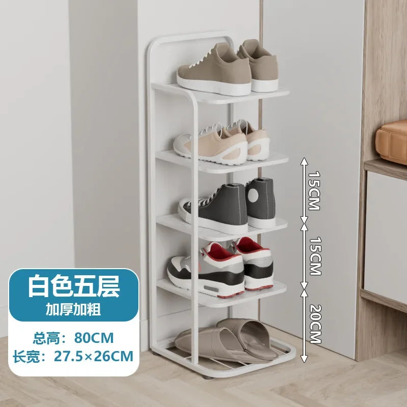 étagère à chaussures moderne en métal pour un rangement vertical élégant - vue 8 sur 12