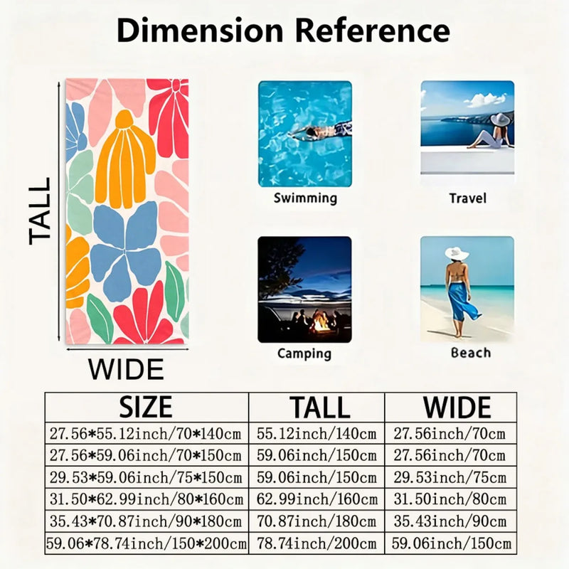 serviette de plage extra large style cartoon douce