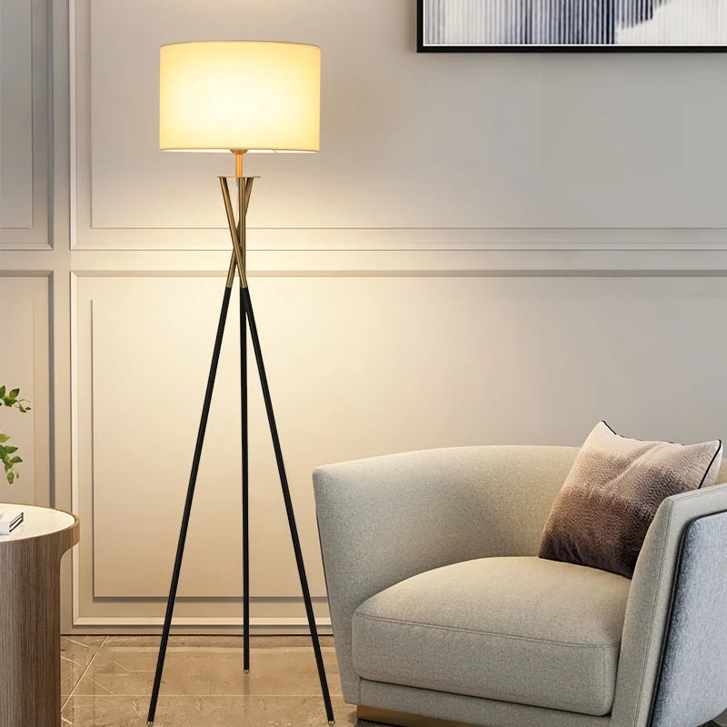 lampe de sol minimaliste de luxe avec table verticale réglable - vue 6 sur 14