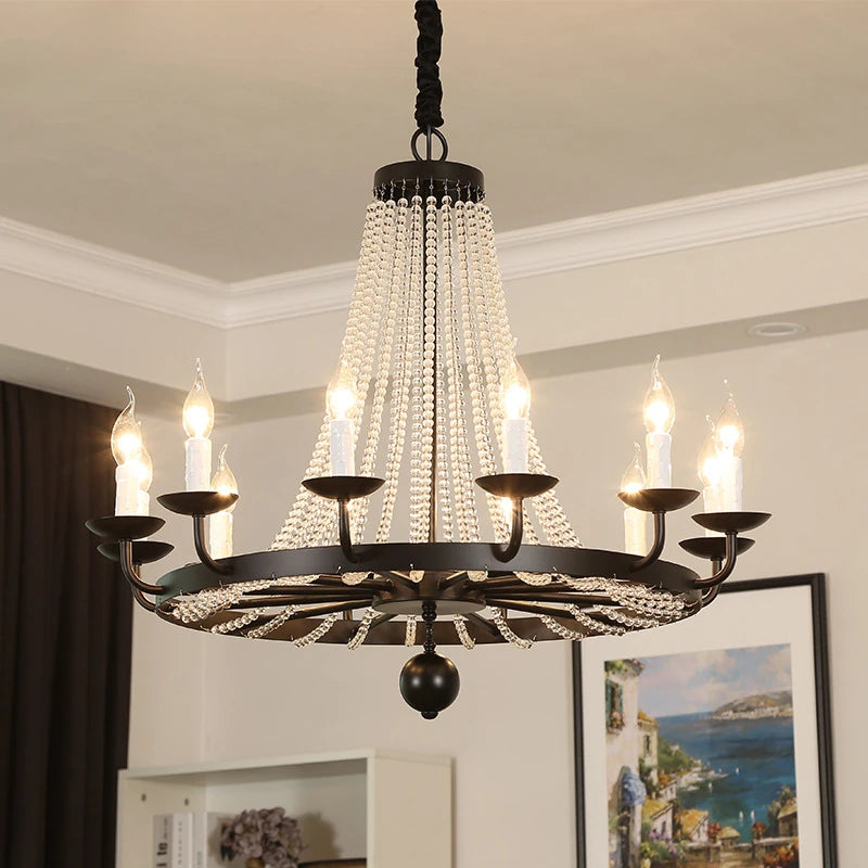 lustre cristal suspendu lumineux pour décoration intérieure élégante - vue 3 sur 18