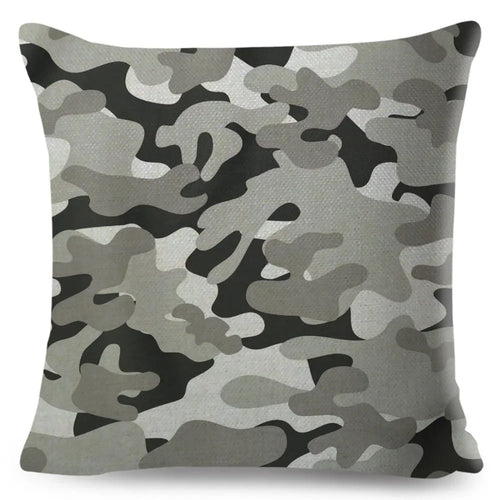 housses de coussin géométriques camouflage militaire décoratives