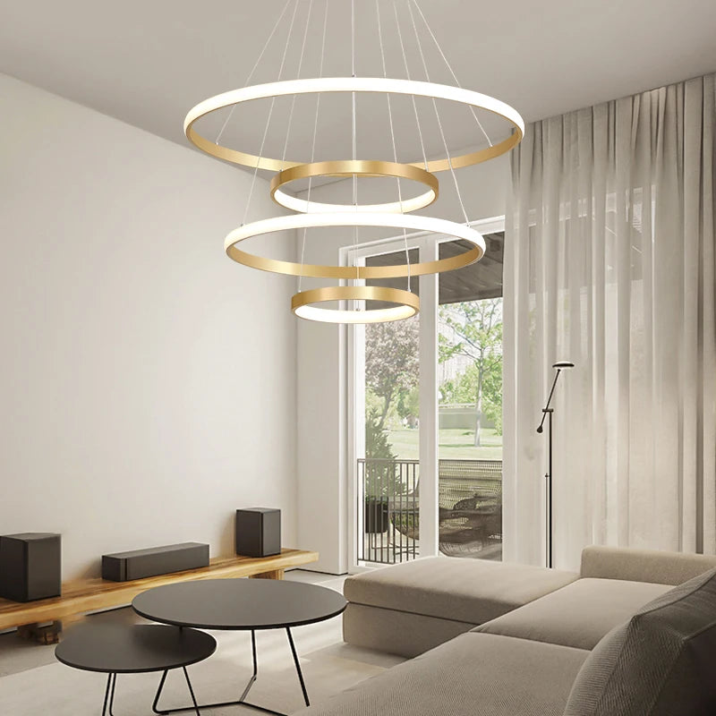 lustre moderne nordique avec télécommande et design épuré - vue 5 sur 30