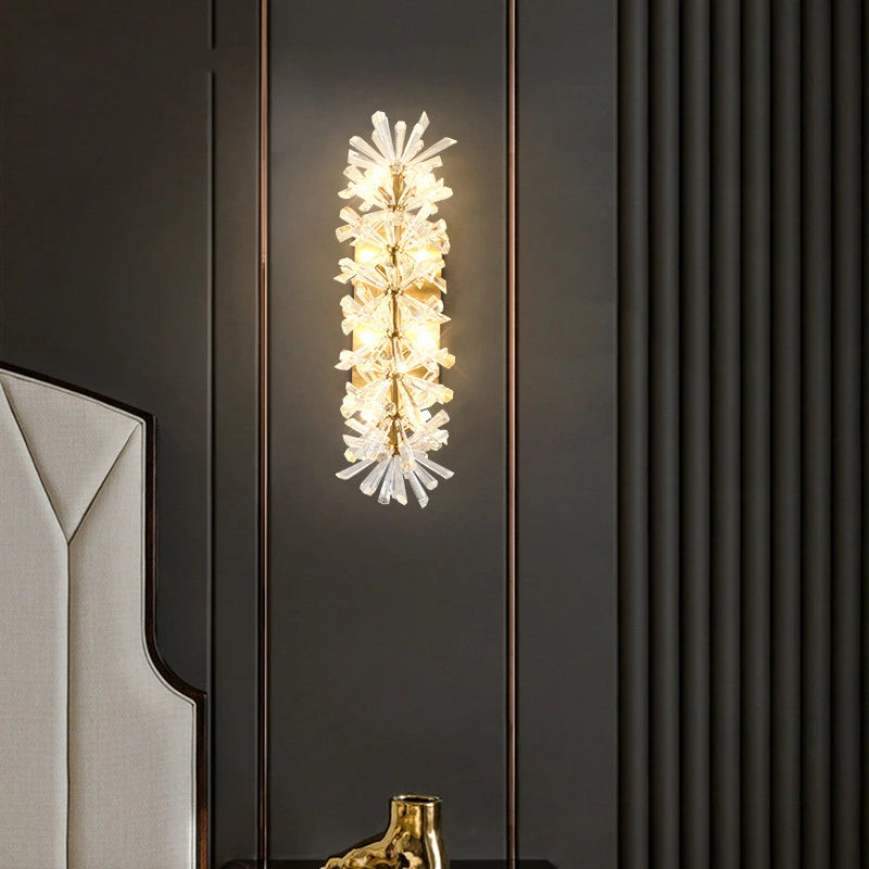 applique murale moderne en cristal pour décoration intérieure - vue 4 sur 12