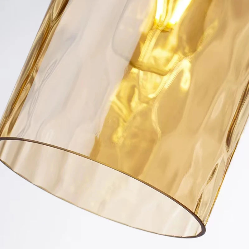 Suspension nordiques LED lampe suspendue en verre luminaires de cuisine salle à manger salon chambre lampe de chevet - vue 6 sur 9