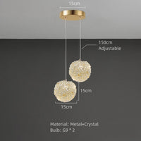 Suspension en cristal moderne G9