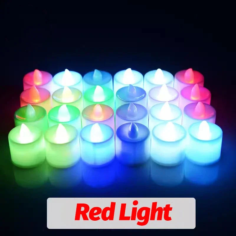 bougies led sans flamme décoration fête mariage noël en forme de cœur - vue 9 sur 14