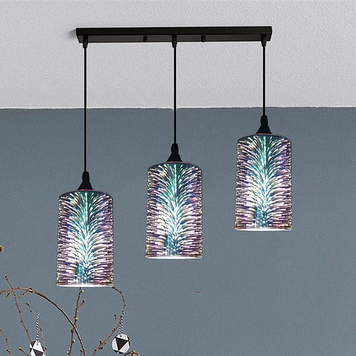 Nordique LED 3D coloré suspension lumières lustres en verre salon salle à manger cuisine chambre 	 décor à la maison luminaire