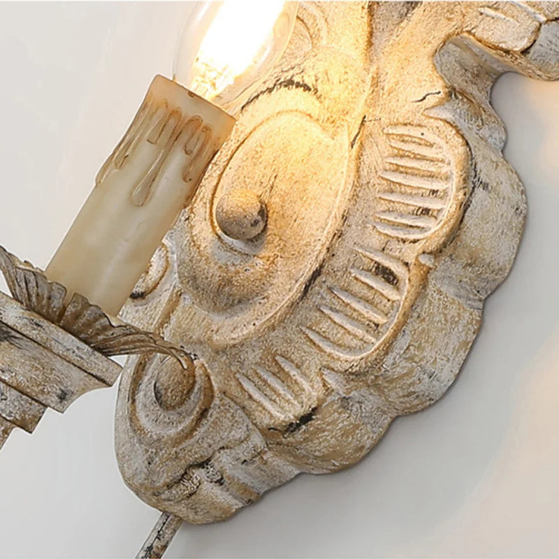 Applique murale rétro style américain avec bougie - vue 7 sur 9