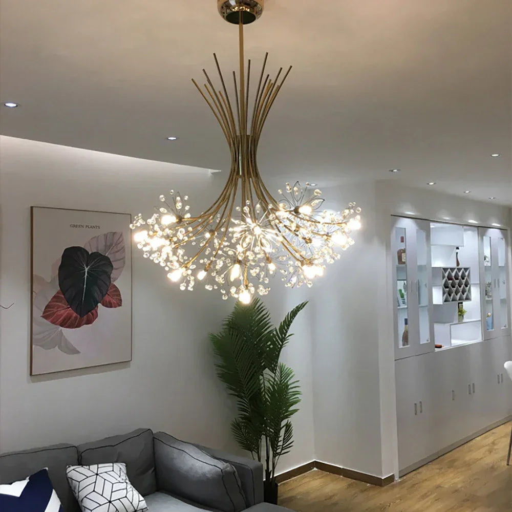 Dandelion Chandelier Nordic Pendant Lamp Ceiling Suspension Hanging Light for Living Ding Room - vue 3 sur 10