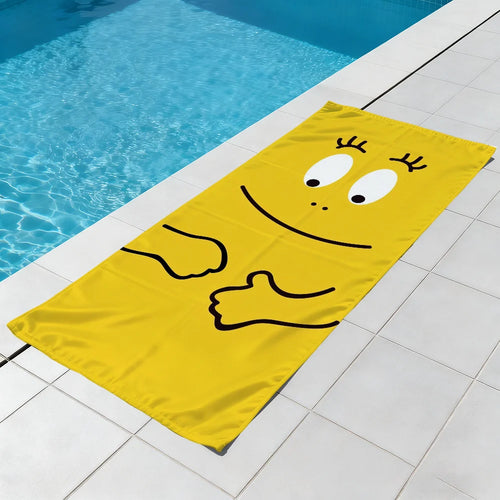Serviette de plage barbapapa dessin animé séchage rapide