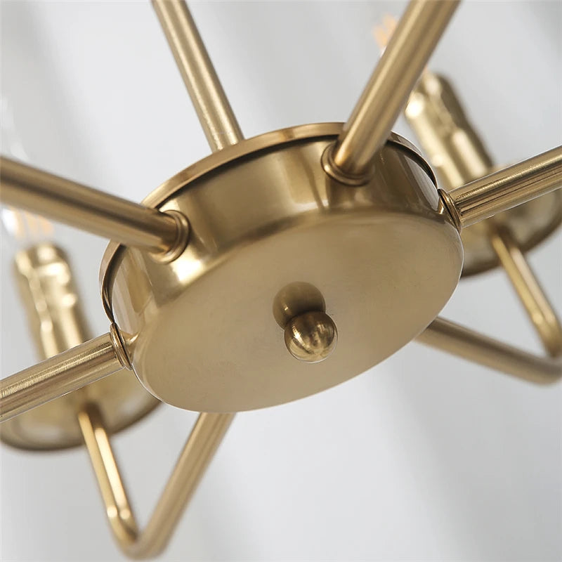 lustre moderne en fer design bougie à led créatif et luxueux - vue 6 sur 8