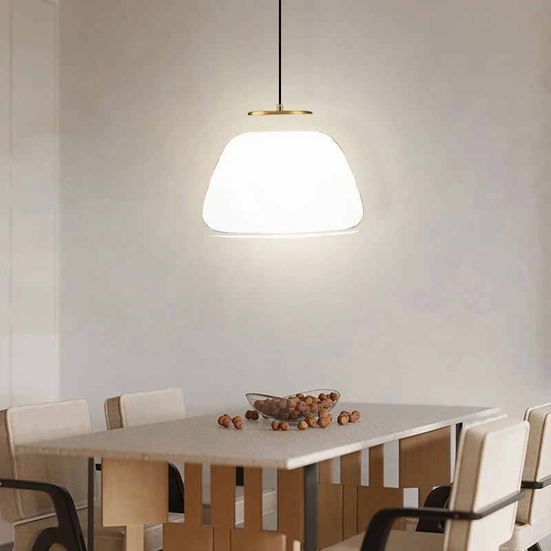 Lustre en verre LED de style nordique Simple - vue 6 sur 7