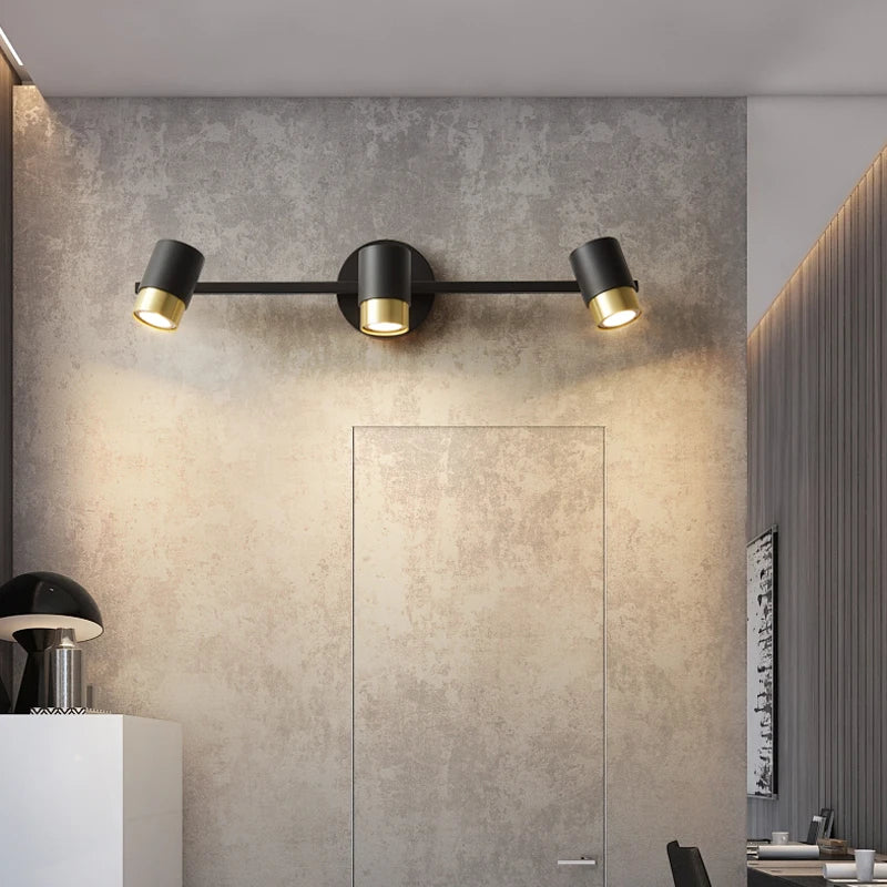 applique murale led moderne à 3 têtes éclairage intérieur polyvalent - vue 2 sur 10