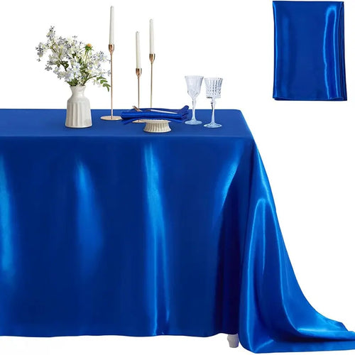 Nappe satin polyester style uni pour table fete