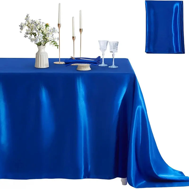 Nappe satin polyester style uni pour table fete