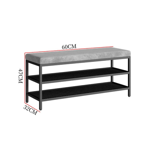 étagère à chaussures en métal design moderne pour rangement élégant - vue 12 sur 12