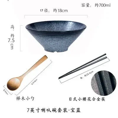 Bol ramen céramique style japonais motifs traditionnels