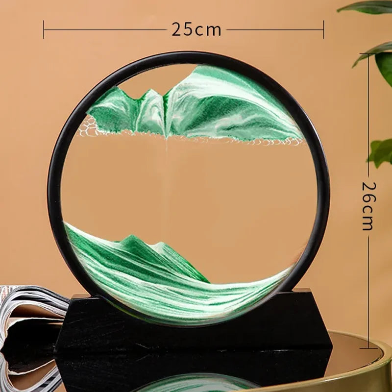 sablier en verre 3d paysage de sable en mouvement décoration artistique - vue 41 sur 54